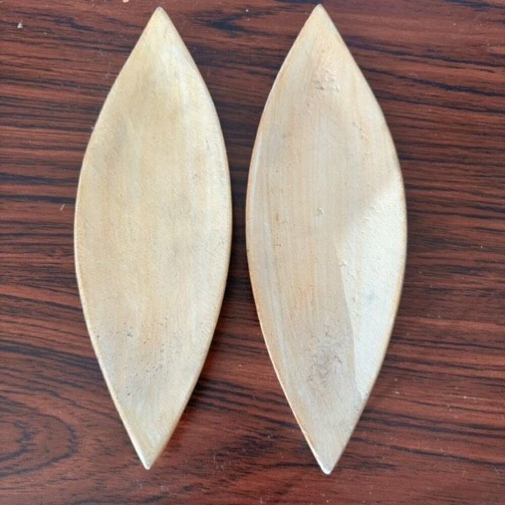 Stoneware Long Diamond Shape Decorative Bowls Made In Thailand